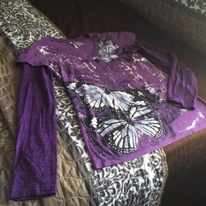 Purple Long Sleeve Top